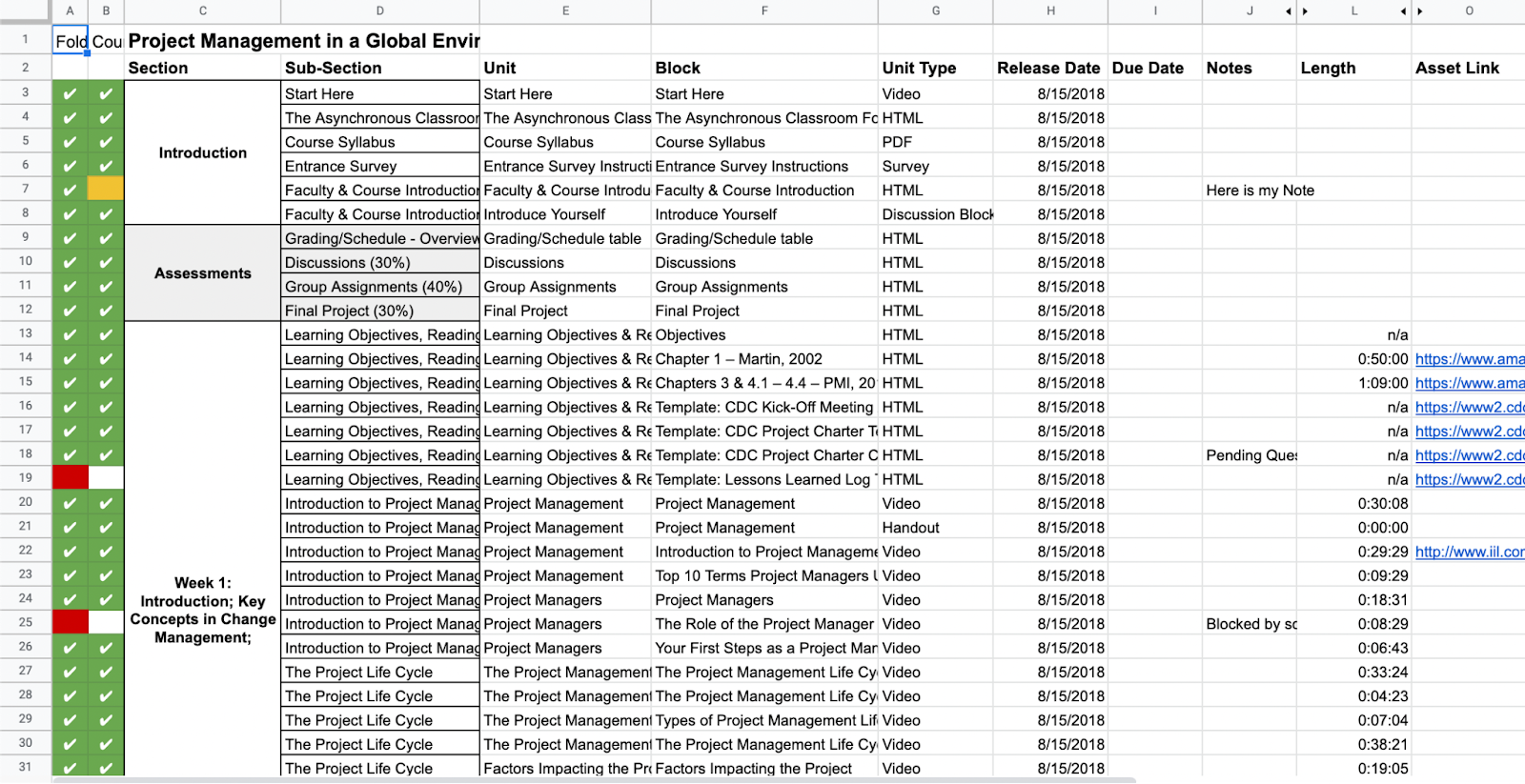 Thumbnail of Downloadable Course Outline Template